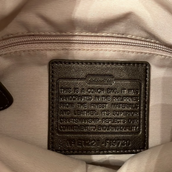 EUC Authentic Coach Signature Sateen Brown/Khaki Messenger bag - Picture 4 of 7